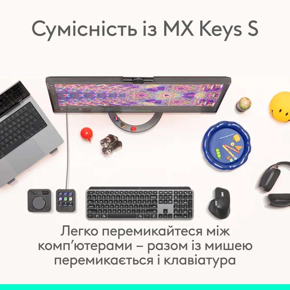 Маніпулятор миша бездротова LOGITECH MX Master 4 Performance Wireless Mouse for Business - GRAPHITE - 2.4GHZ/BT - N/A - EMEA28i-935 на малюнкі №8