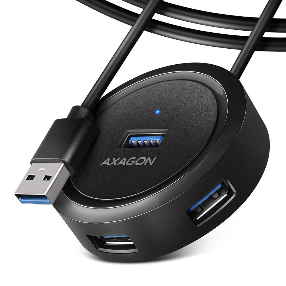 I/O HUB USB3.2 4PORT ROUND/1.2 M HUE-P1 AL AXAGON