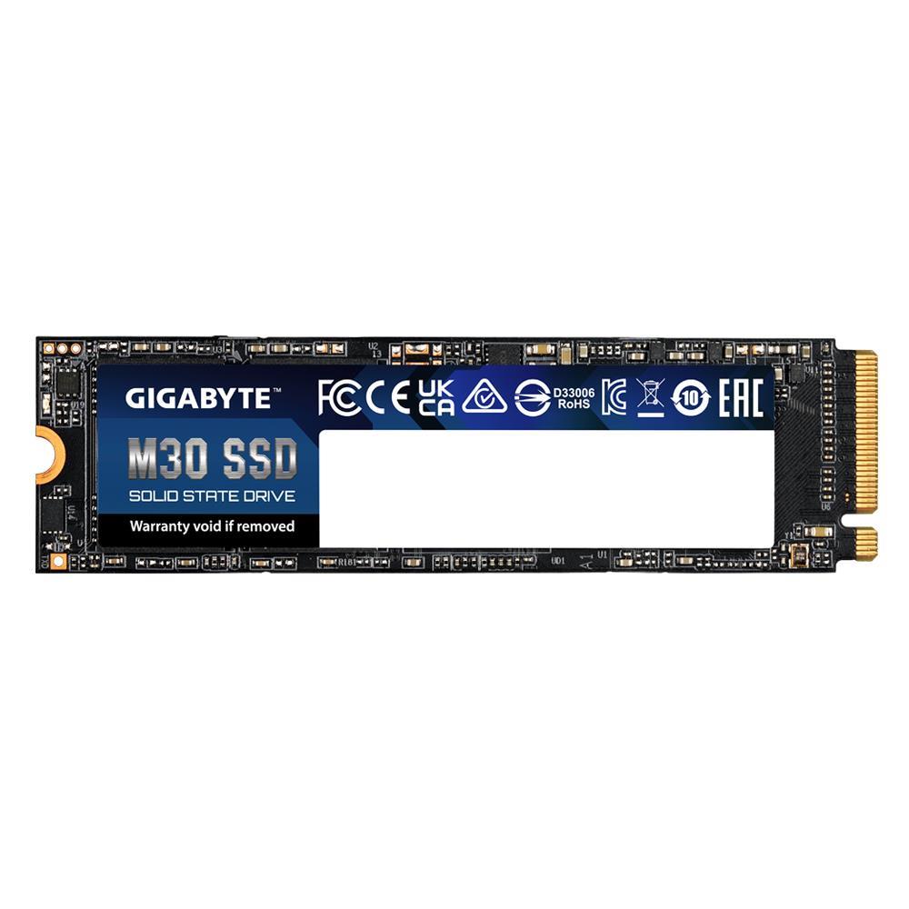 SSD|GIGABYTE|512GB|M.2|PCIE|NVMe|3D TLC|Write speed 2600 MBytes/sec|Read speed 3500 MBytes/sec|MTBF 2000000 hours|GP-GM30512G-G