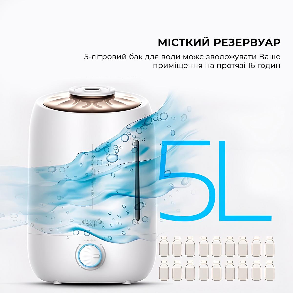 Зволожувач повітря Deerma DEMF500 DEM-F500 (Білий) дивитися зображення № 11
