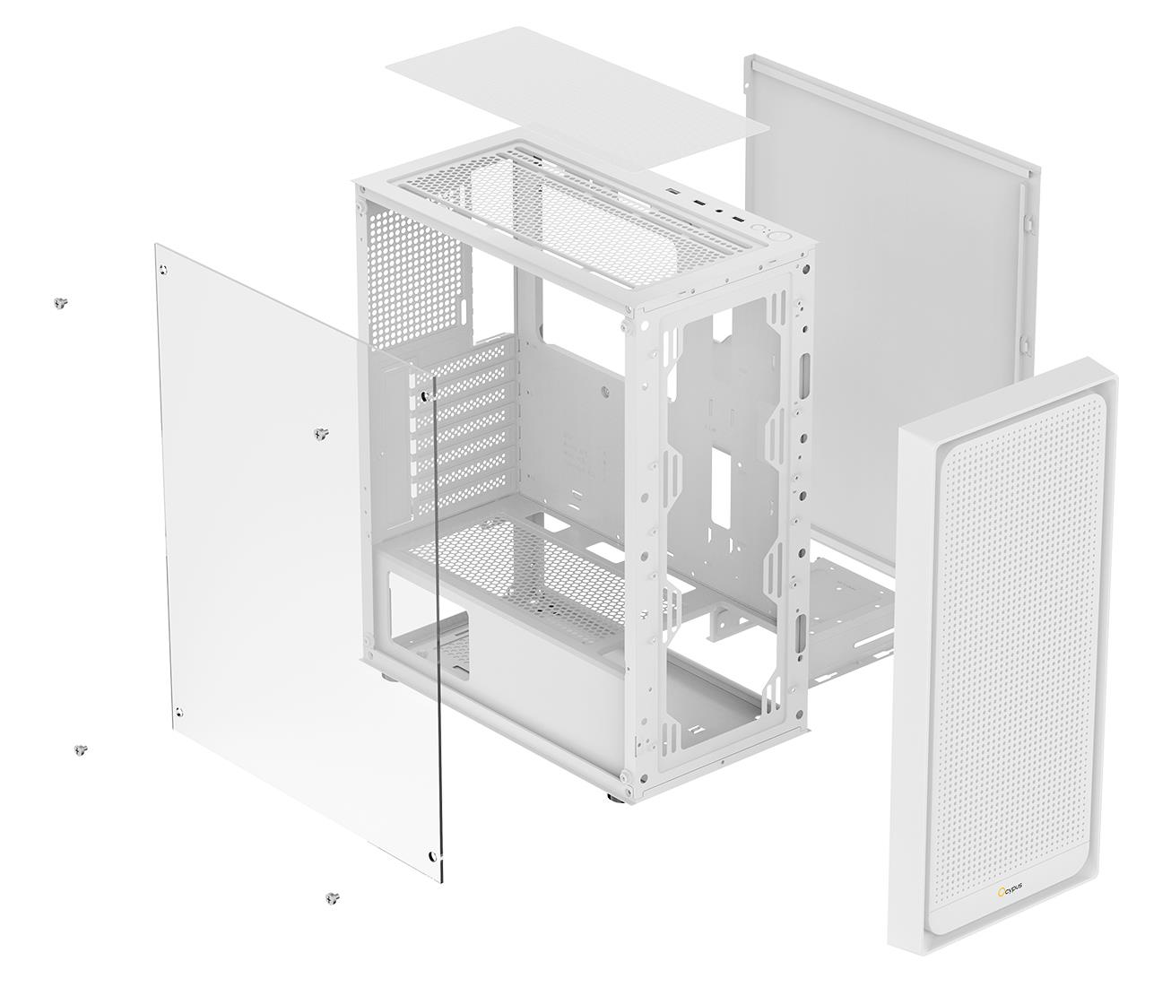 Корпус для компютера MATX W/O PSU GAMMA C50 WH (GAMMA-C50-WHG000XX-GL) OCYPUS на малюнкі №9