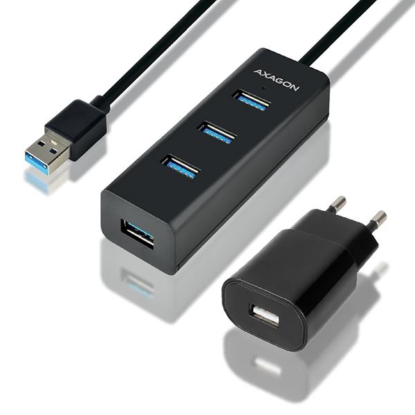I/O HUB USB3.0 4PORT CHARGING/W/AC 1.2 M HUE-S2 BP AXAGON