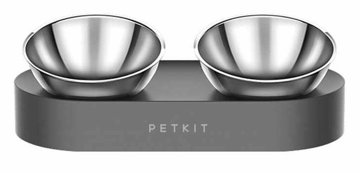 Миска PETKIT FRESH NANO METAL Pet/Cat TWO Bowl Stand P5201 (Чорний/сріблястий) дивитися зображення № 3