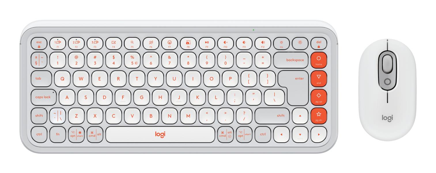 Keyboard +mouse Combo Pop Icon/White 920-013141 Logitech