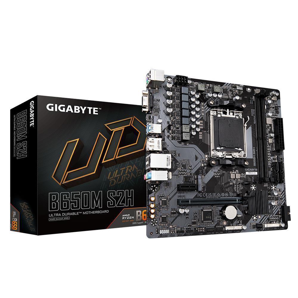 Mainboard|GIGABYTE|AMD B650|SAM5|Micro-ATX|Memory DDR5|Memory slots 2|B650MS2H1.2