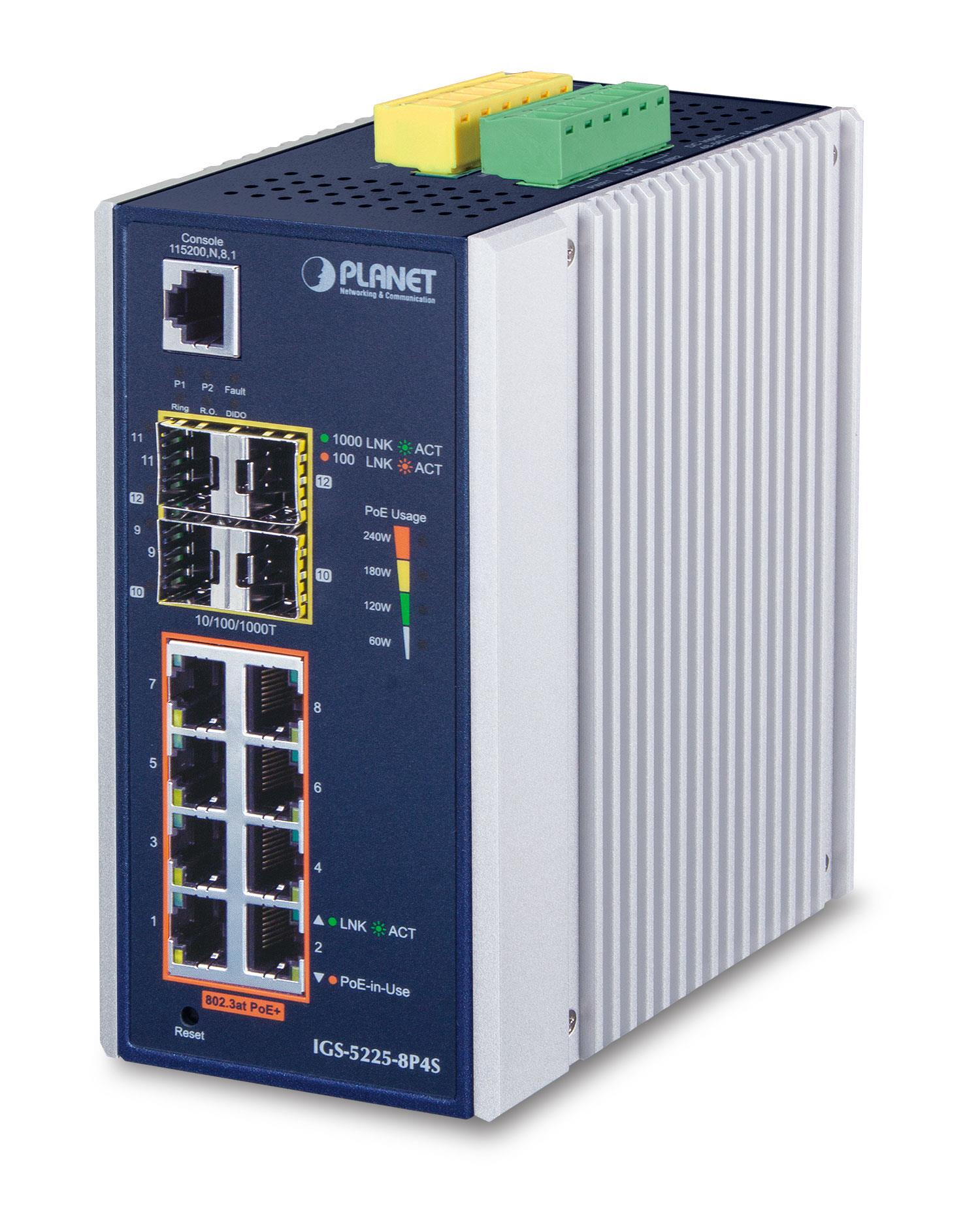 Net Switch 8PORT 1000M/IGS-5225-8P4S Planet