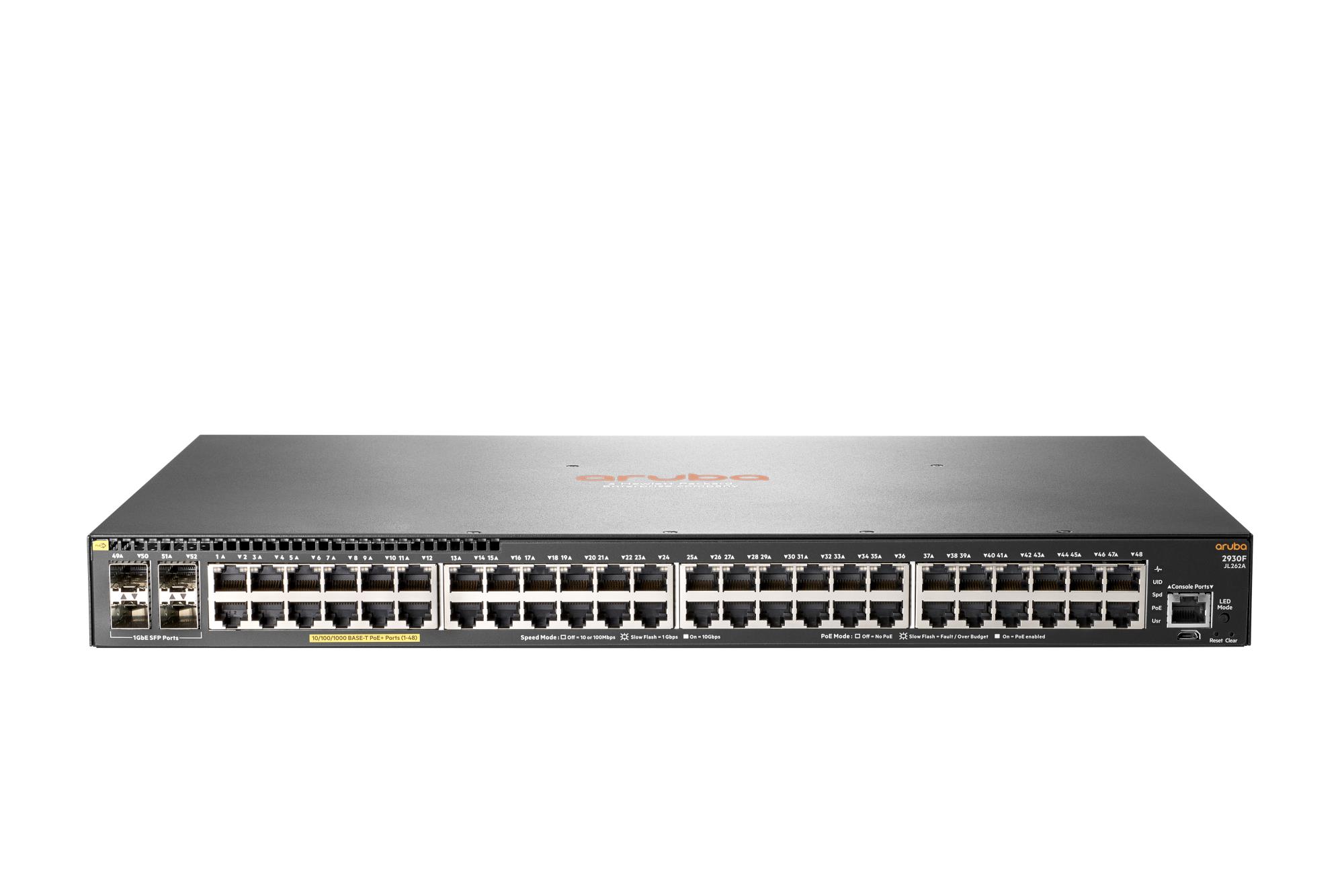 Net Switch 48PORT 4SFP/Poe+ 2930F JL262A Aruba By HPE