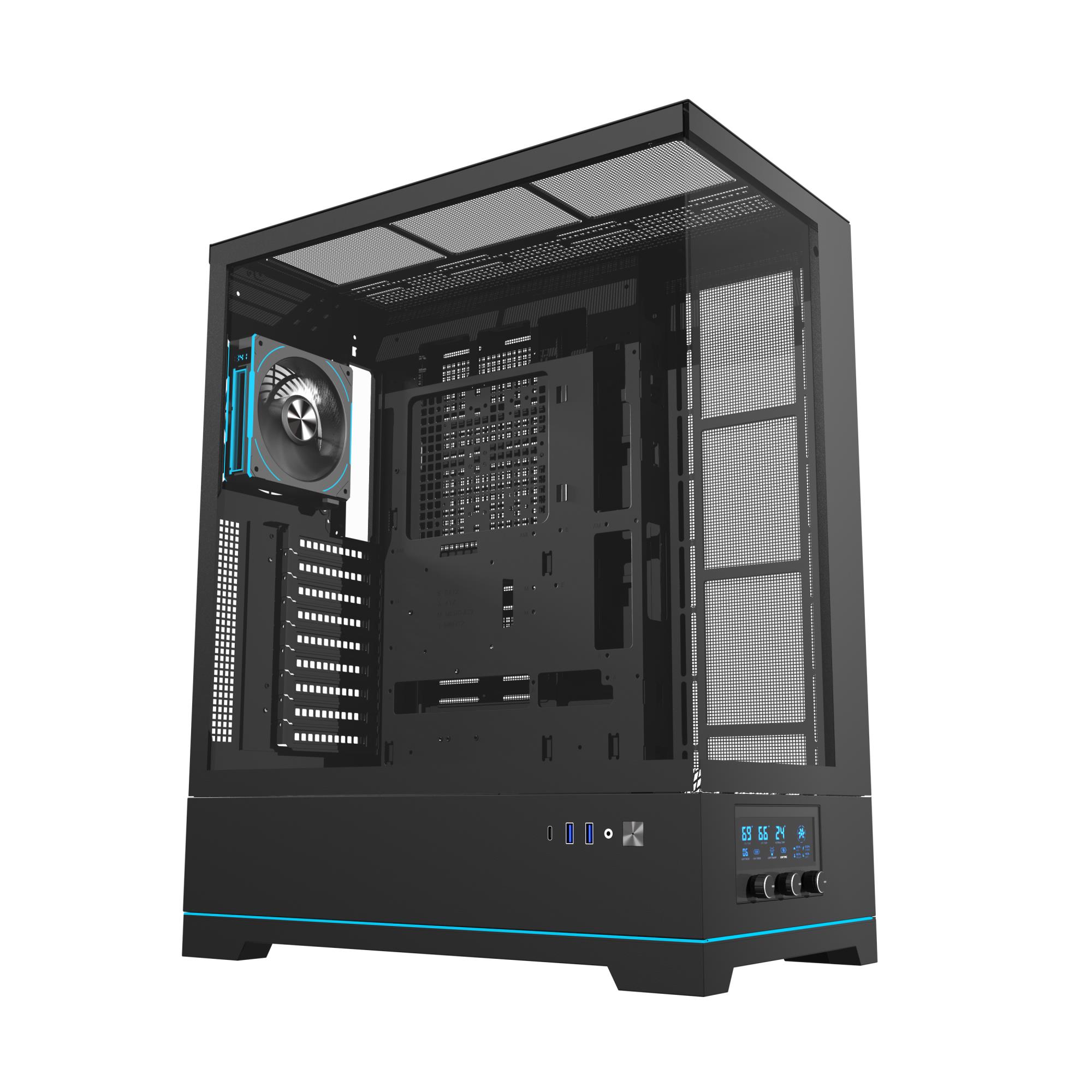 Корпус для компютера DARK FLASH ATX без блока живлення DY451L PRO чорний на малюнкі №9