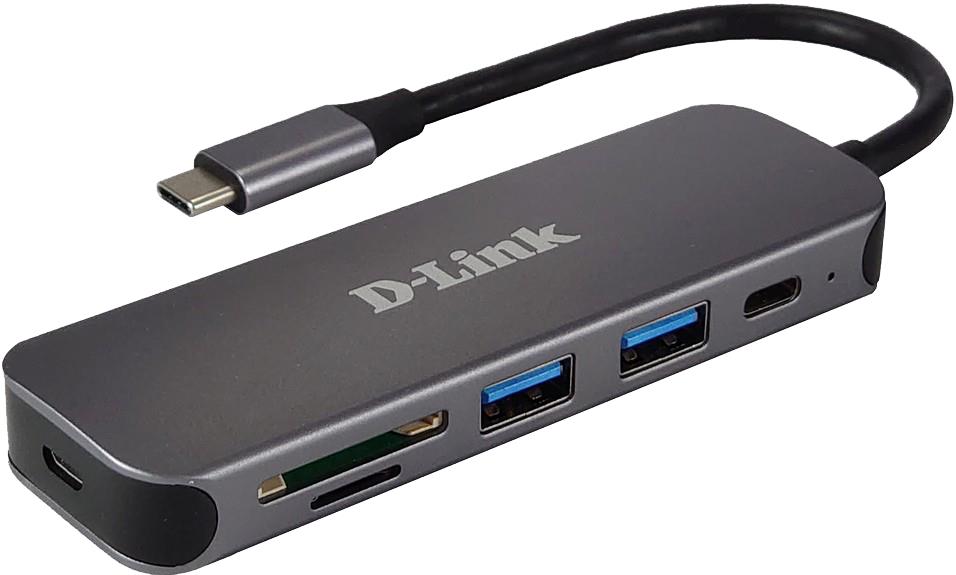 I/O Hub USB-C 5-IN-1/Card Reader DUB-2325/E D-Link