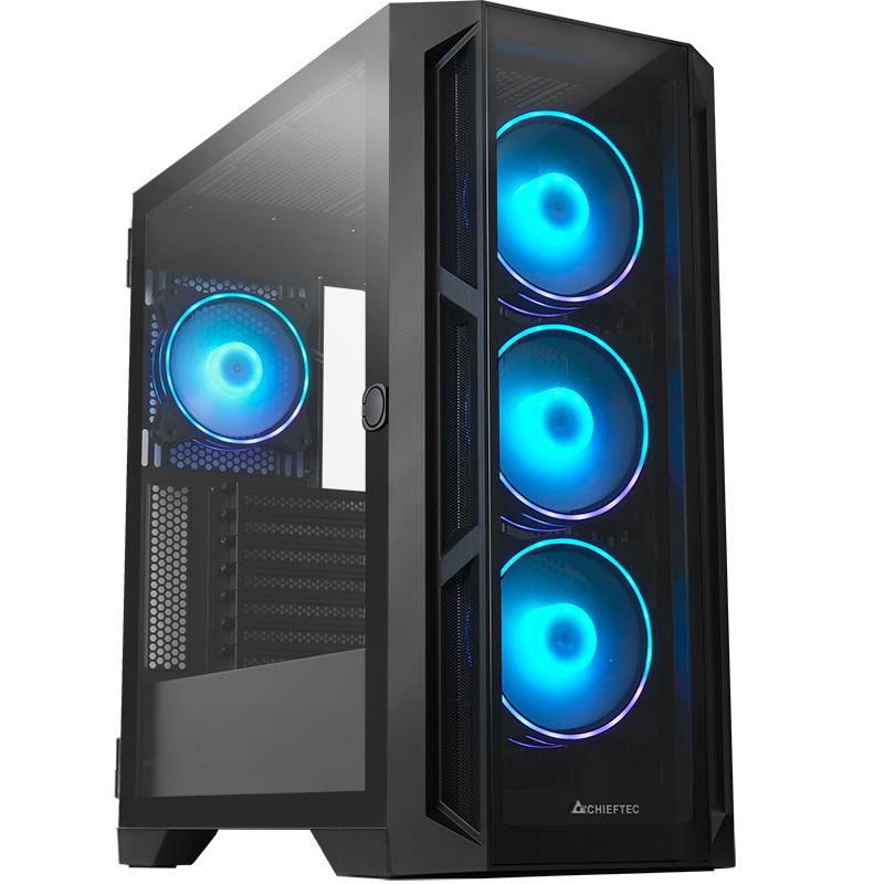 Case Miditower ATX W/O PSU/GA-01B-TG-OP Chieftec