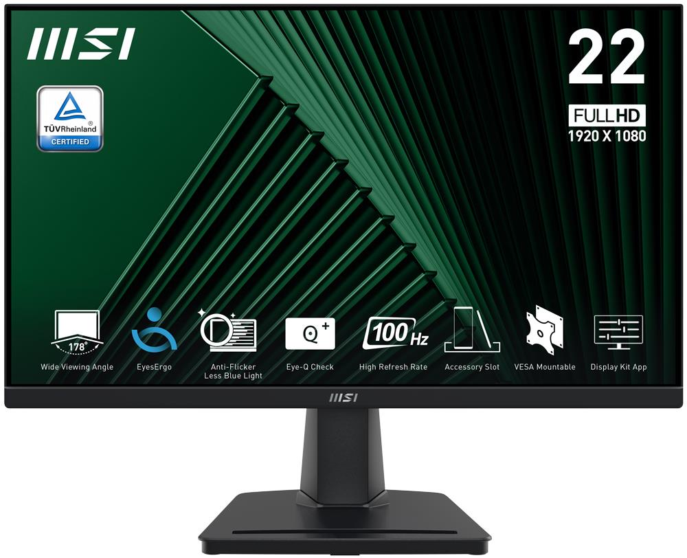 LCD Monitor MSI PRO MP225V 21.45" Business Matte Panel VA 19...