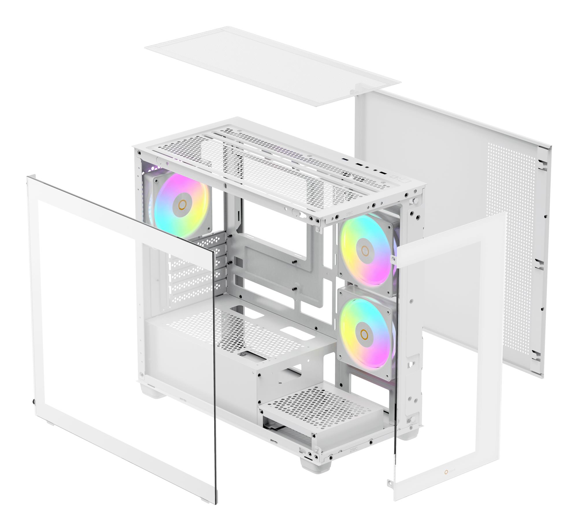 Корпус для компютера MATX W/O PSU GAMMA C52 WH ARGB (GAMMA-C52-WHD300XX-GL) OCYPUS на малюнкі №9