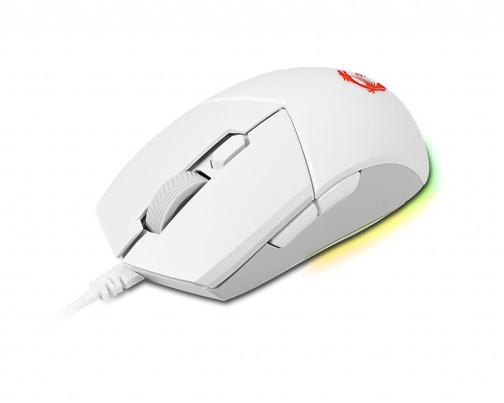 Mиша USB OPTICAL GAMING CLUTCH GM11 WHITE MSI на малюнкі №4