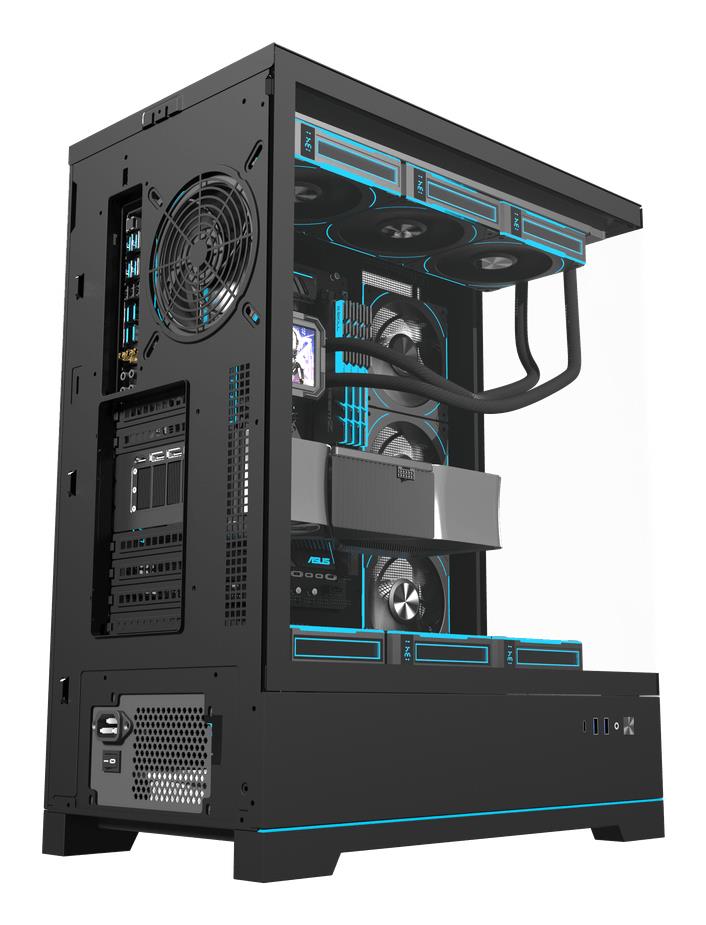 Корпус для компютера DARK FLASH ATX без блока живлення DY451L PRO чорний на малюнкі №2