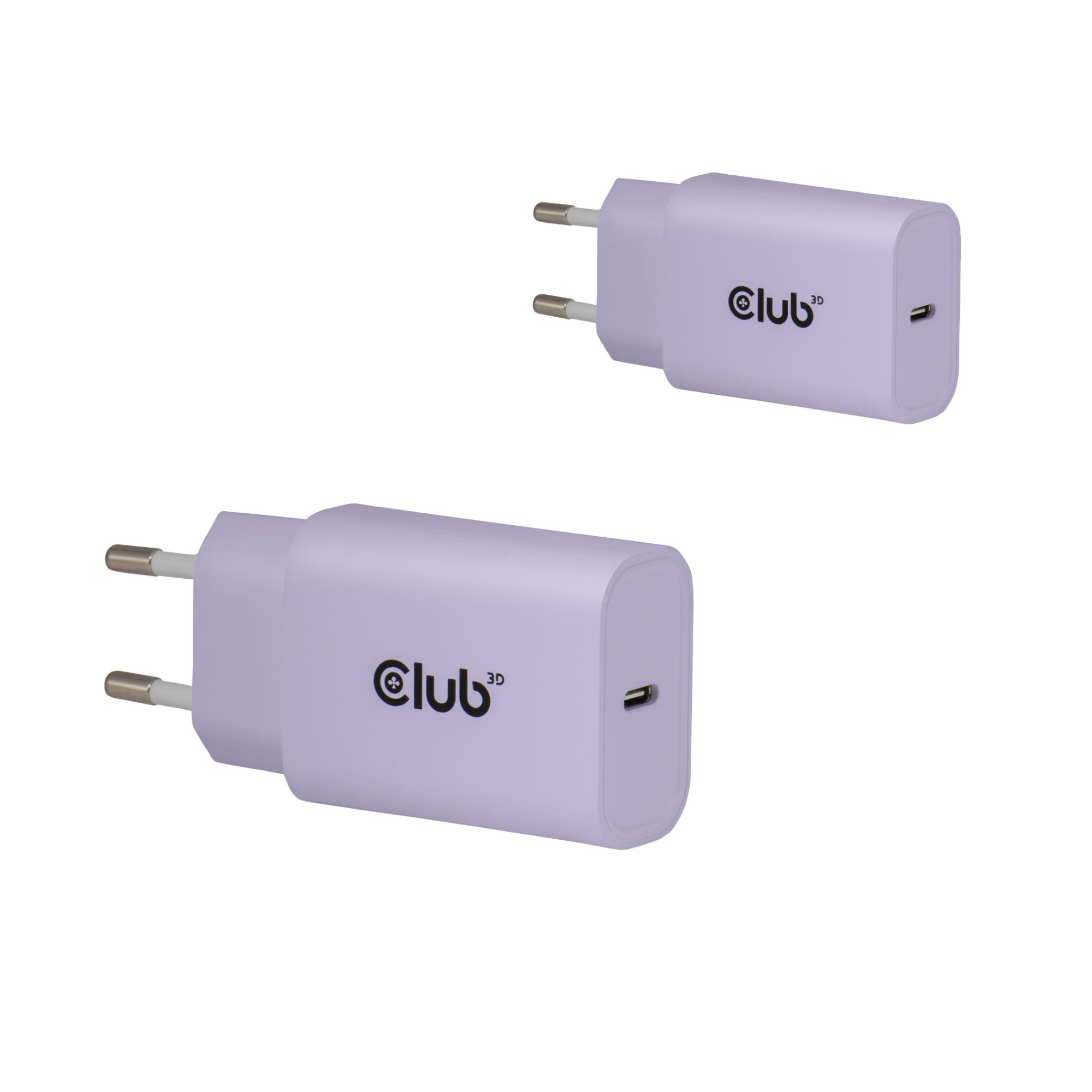 MOBILE CHARGER WALL USB-C/2PK 30W PURPLE CAC-3025 CLUB3D
