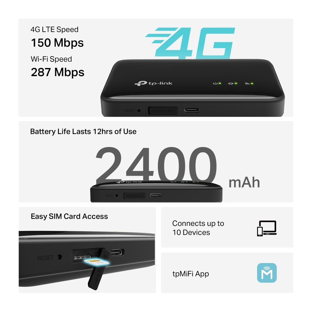 Мобільний LTE маршрутизатор, M7005 TP-LINK на малюнкі №6