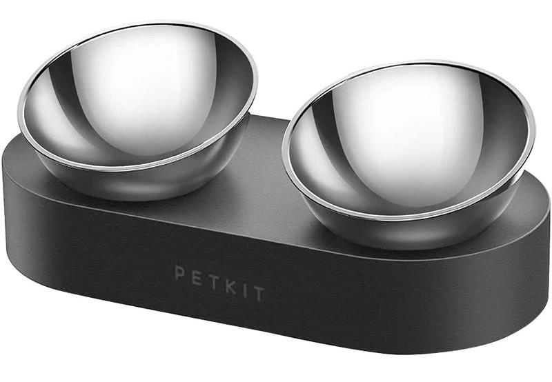 Миска PETKIT FRESH NANO METAL Pet/Cat TWO Bowl Stand P5201 (Чорний/сріблястий) дивитися зображення № 1
