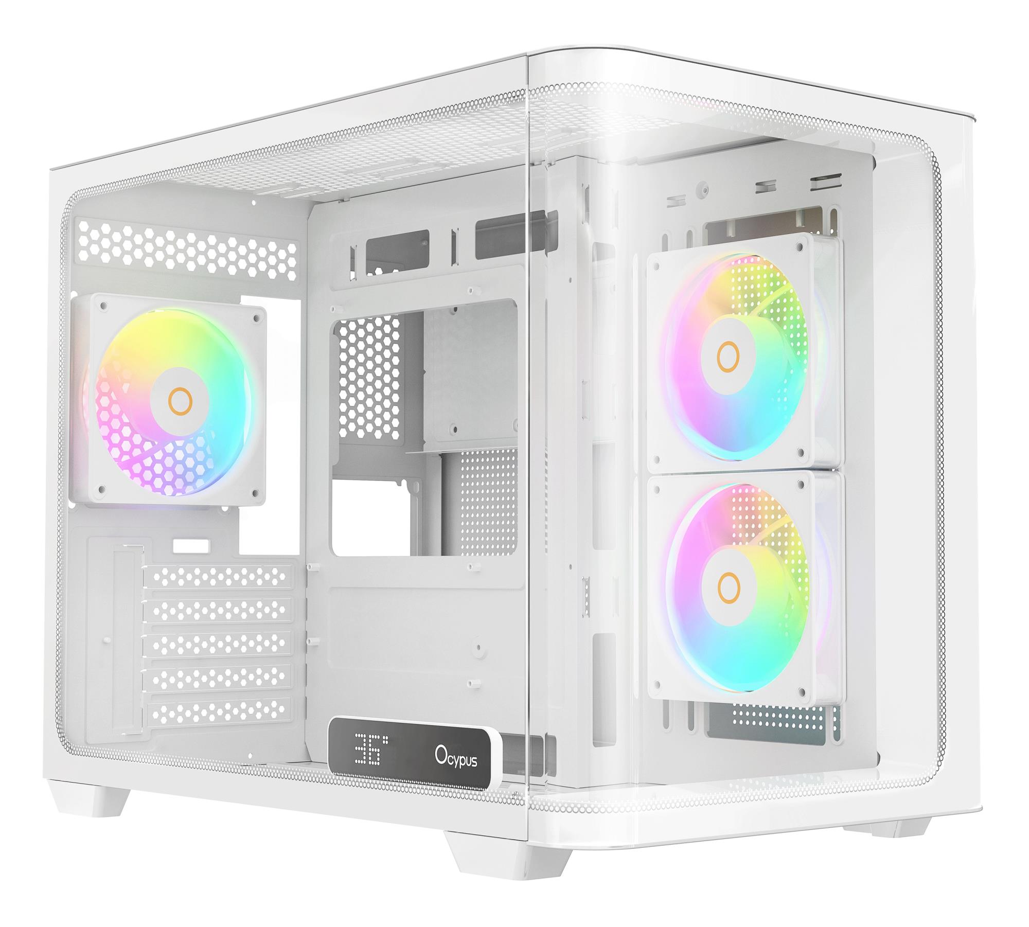 Корпус для компютера IOTA C50 WH CURVE ARGB DIGITAL (IOTA-C50-WHD300CD-GL) OCYPUS на малюнкі №1