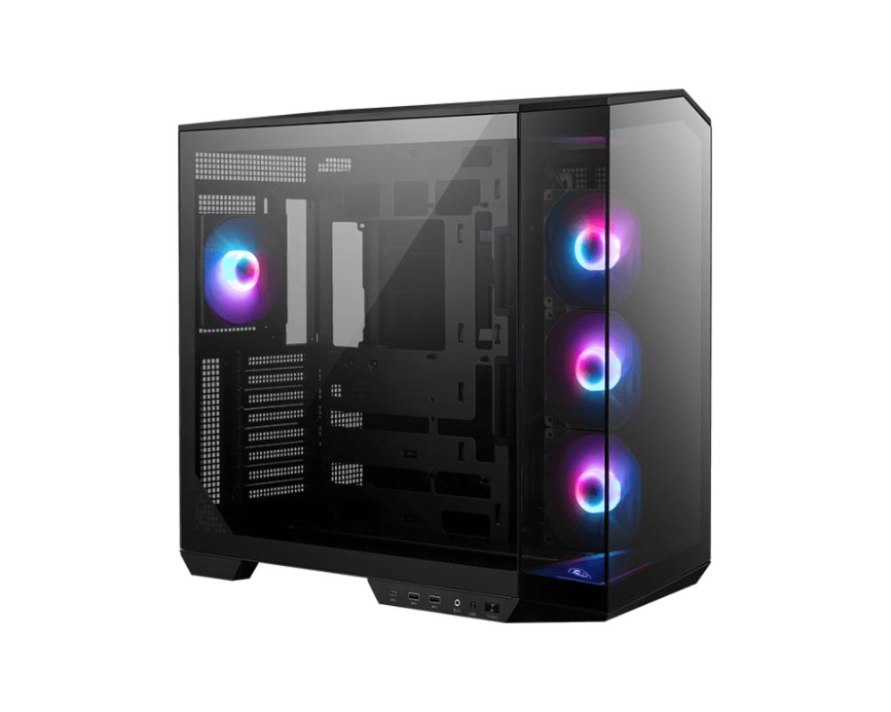 Case MSI MAG PANO 100R PZ MidiTower Case product features Transparent panel ATX MicroATX MiniITX Colour Black MAGPANO100RPZ