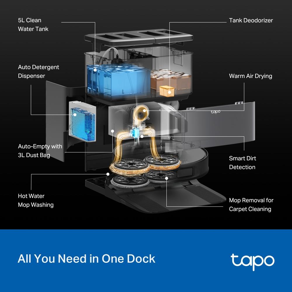 Робот-пилосос, Tapo RV50 Pro Omni TP-LINK на малюнкі №9