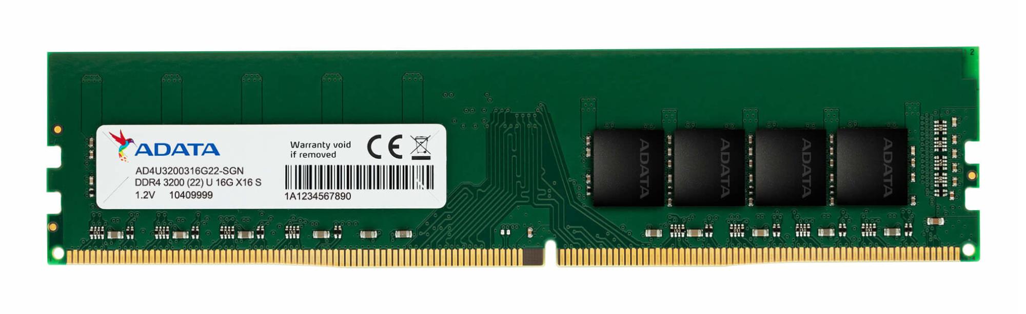 Memory DIMM 16 GB PC25600 DDR4/AD4U320016G22-SGN Adata