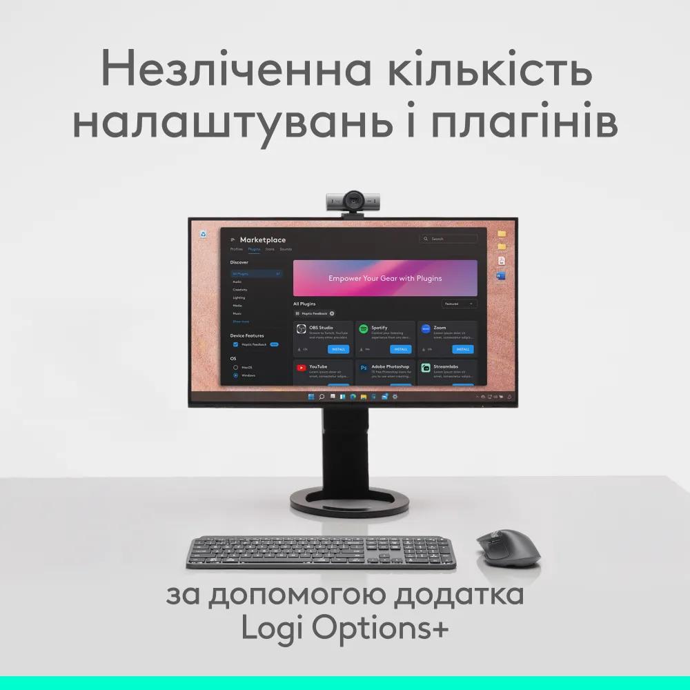 Маніпулятор миша бездротова LOGITECH MX Master 4 Performance Wireless Mouse for Business - GRAPHITE - 2.4GHZ/BT - N/A - EMEA28i-935 на малюнкі №9