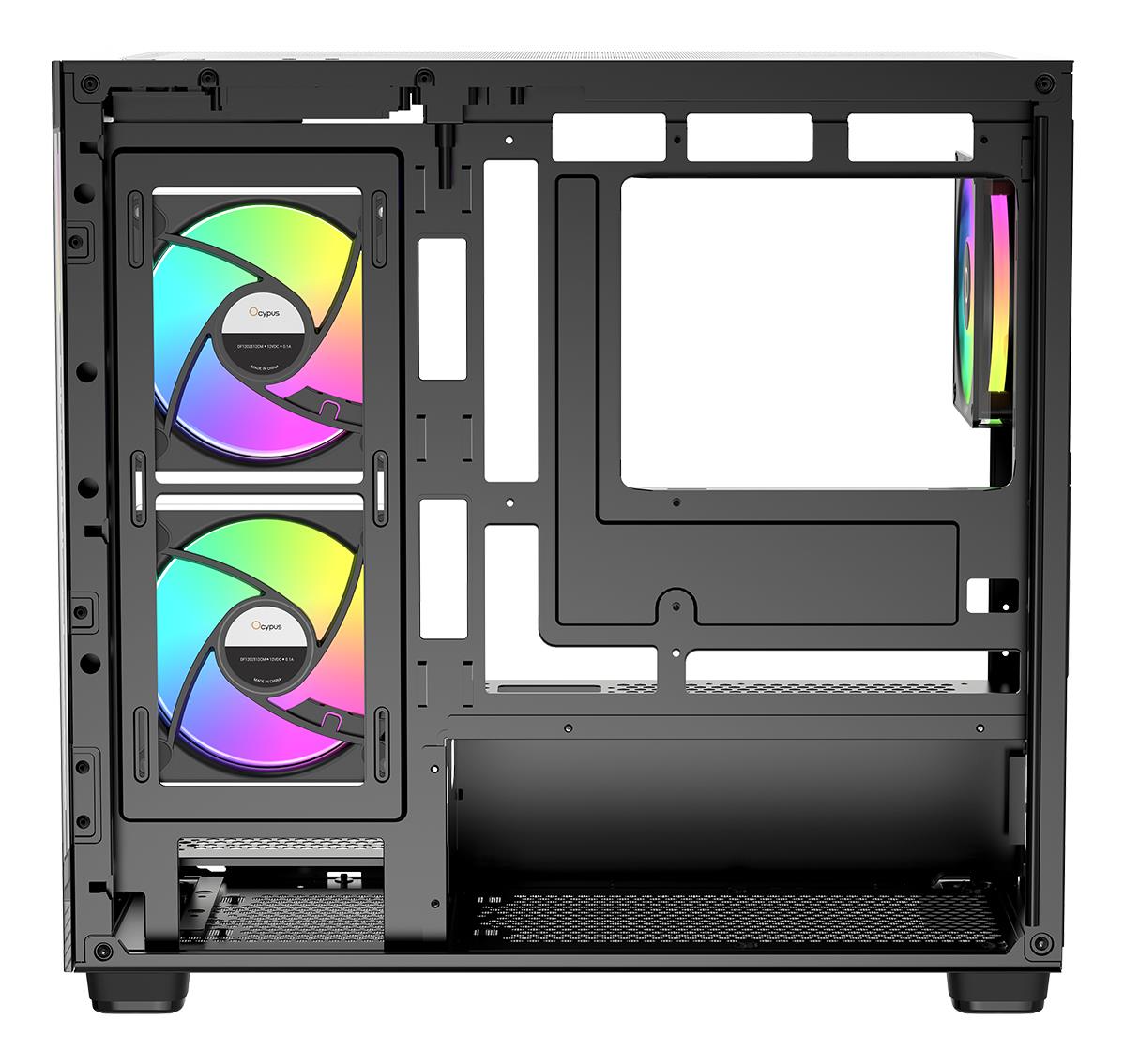 Корпус для компютера MATX W/O PSU GAMMA C52 BK ARGB (GAMMA-C52-BKD300XX-GL) OCYPUS на малюнкі №7