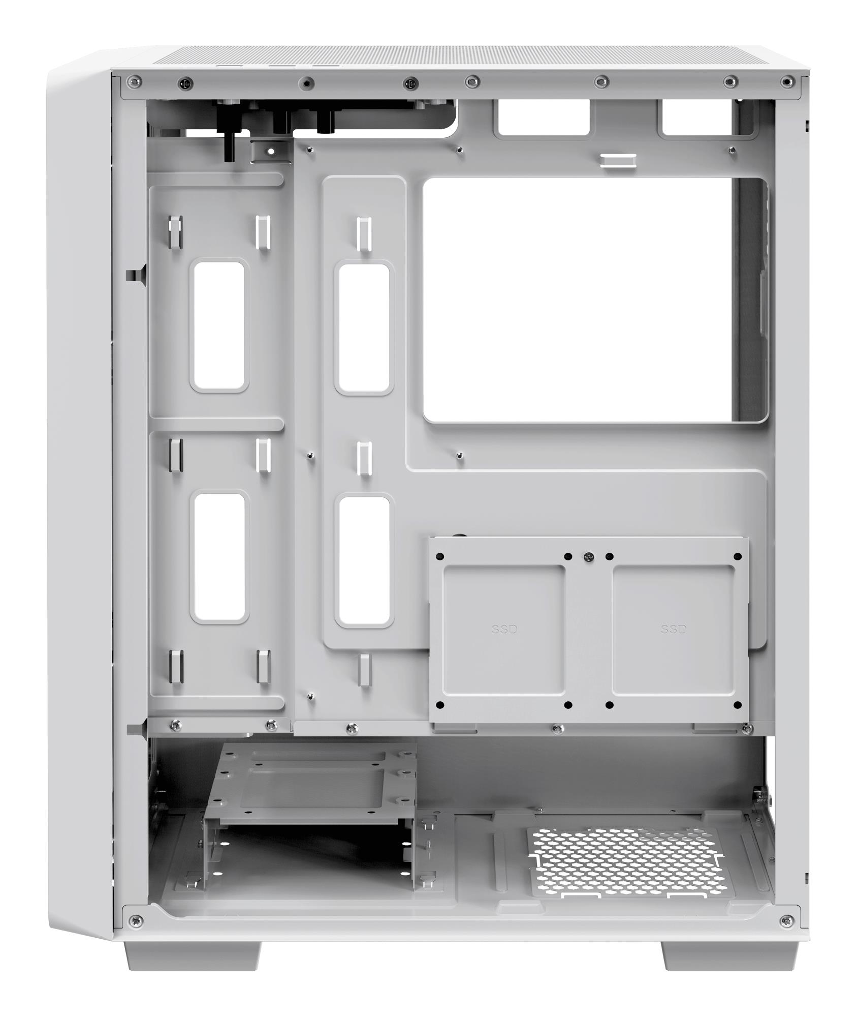 Корпус для компютера ATX W/O PSU GAMMA C60 WH (GAMMA-C60-WHG000XX-GL) OCYPUS на малюнкі №7
