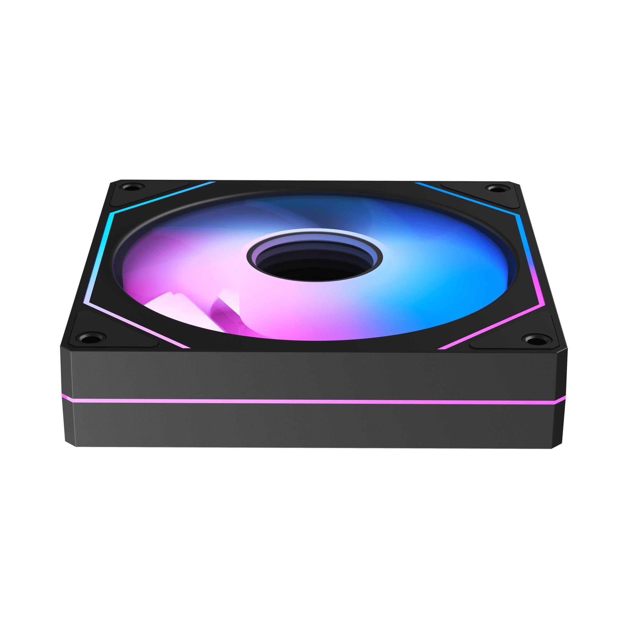 Корпусний вентилятор 120MM GAMMA F12 BK ARGB REVERSE BLADE (GAMMA-F12-BK1AM01X-GL) OCYPUS на малюнкі №4