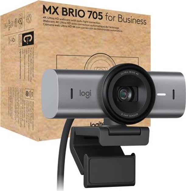 ВЕБ-камера LOGITECH MX Brio 705 for Business WEBCAM - GRAPHITE - USB - EMEA28-935 (960-001530) на малюнкі №8
