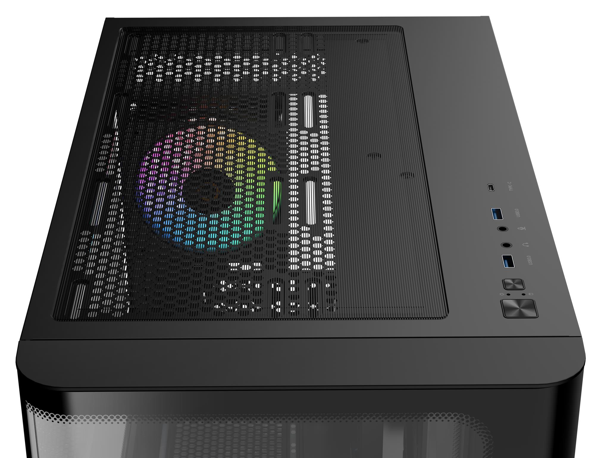 Корпус для компютера IOTA C70 BK CURVE ARGB DIGITAL (IOTA-C70-BKD400CD-GL) OCYPUS на малюнкі №9