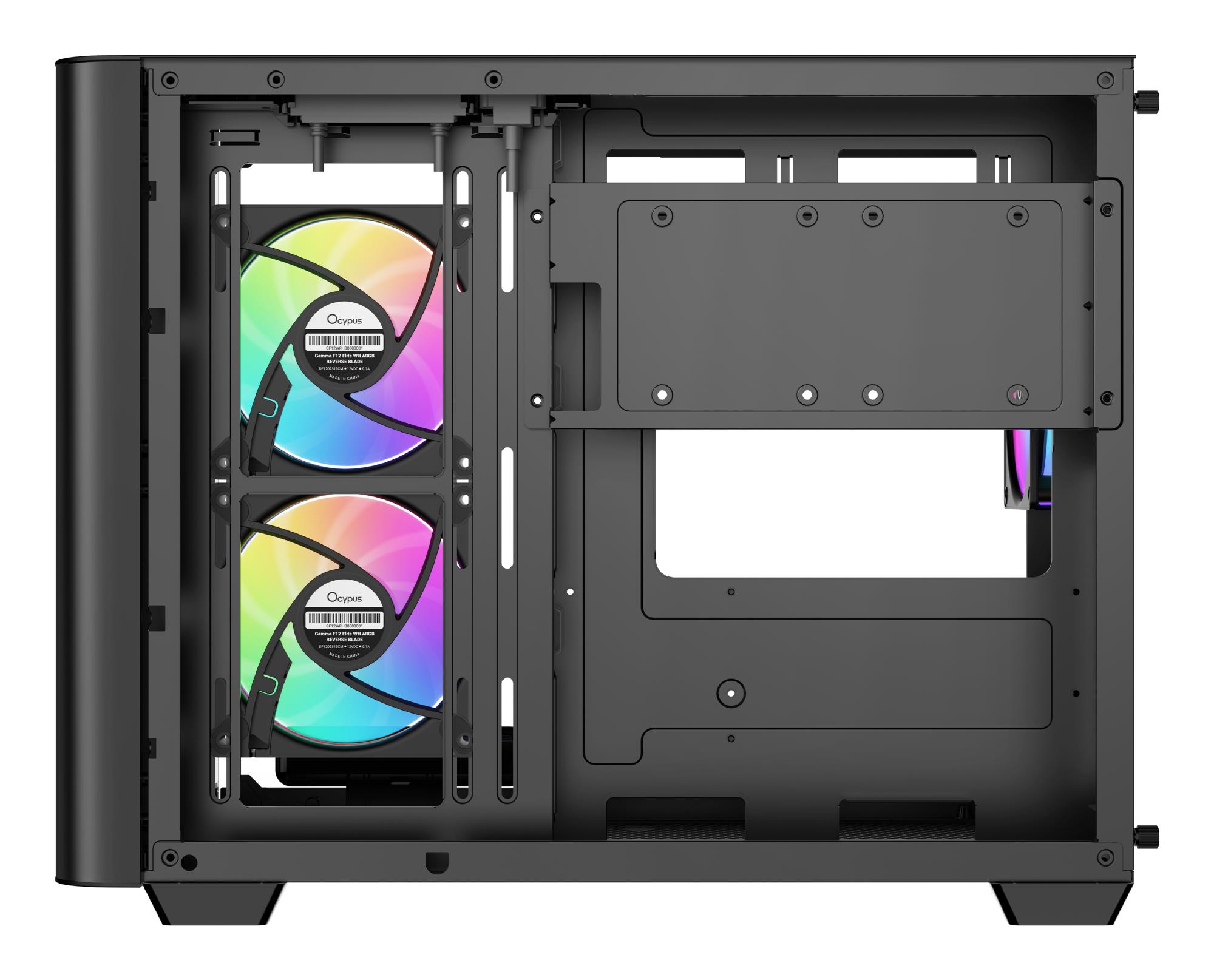 Корпус для компютера IOTA C50 BK CURVE ARGB DIGITAL (IOTA-C50-BKD300CD-GL) OCYPUS на малюнкі №7