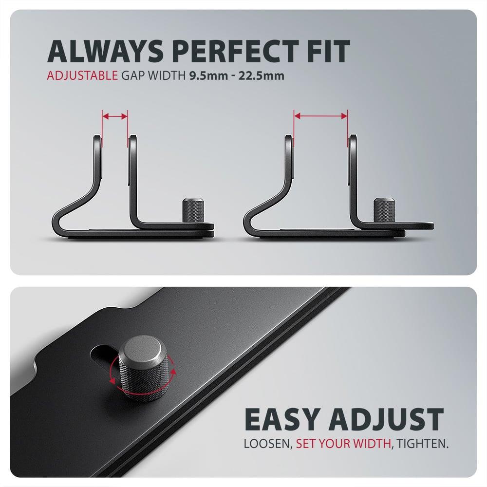 Вертикальна підставка для ноутбуків AXAGON STND-VB (розмір 10 – 17.3), Чорний на малюнкі №5