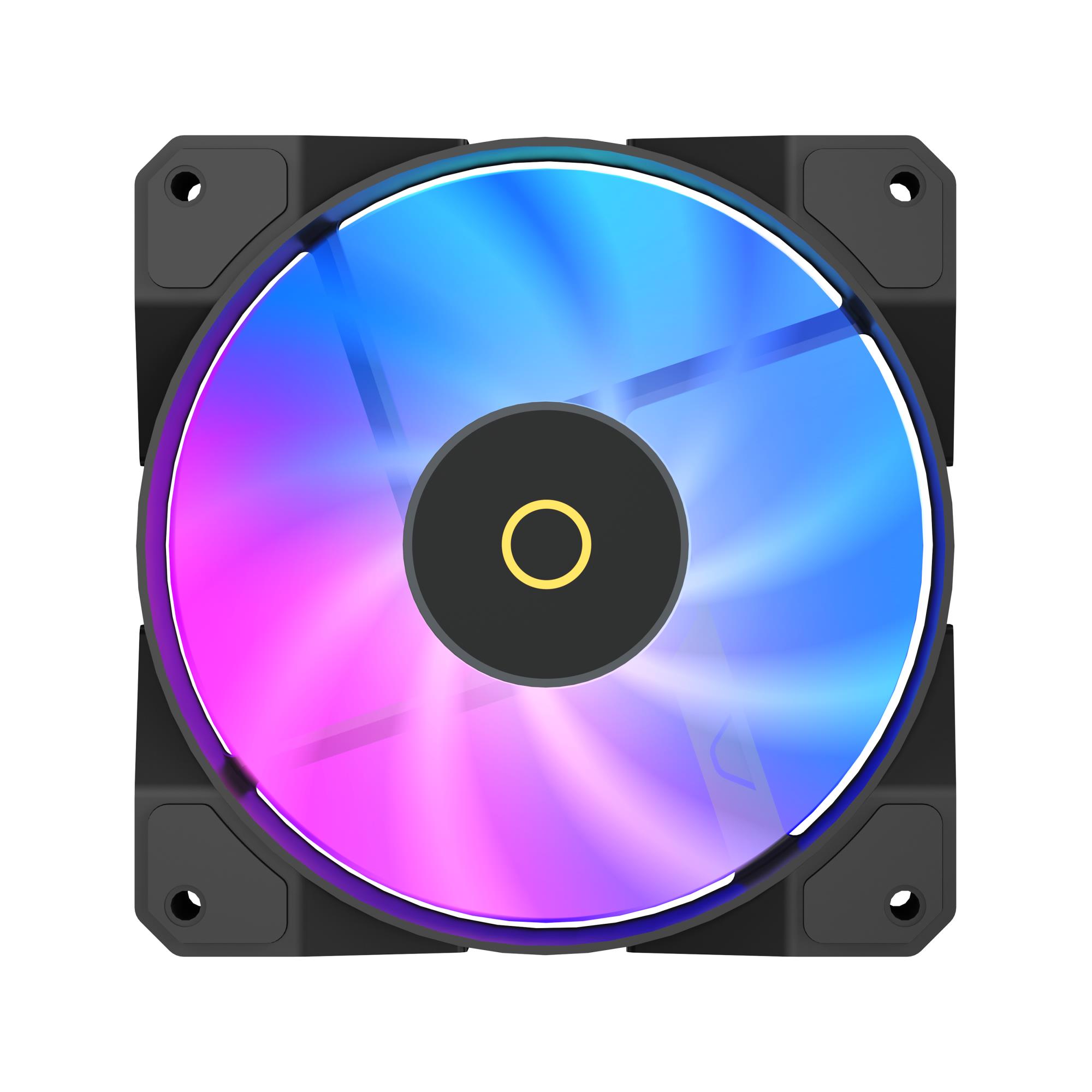 Корпусний вентилятор 120MM BETA F12 BK ARGB REVERSE BLADE (BETA-F12-BK1AM01X-GL) OCYPUS на малюнкі №4