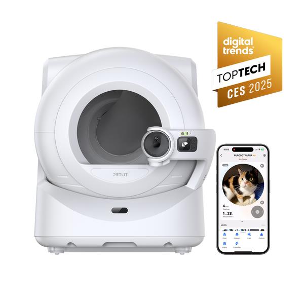 Смарт лоток PETKIT PUROBOT ULTRA with cam self clean P9903 (Білий) дивитися зображення № 1