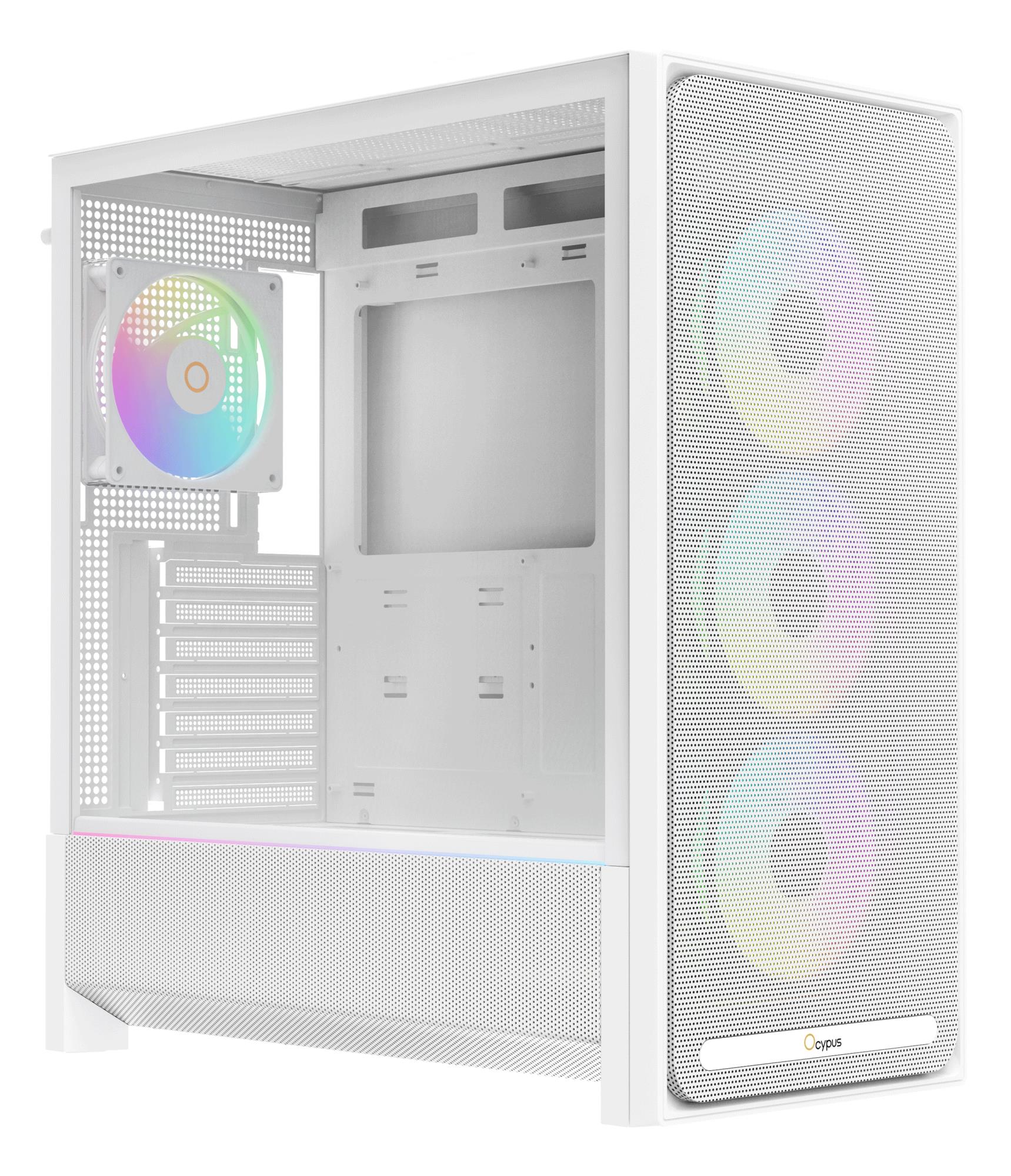 Корпус для компютера ATX W/O PSU DELTA C70 WH ARGB (DELTA-C70-WHG400XX-GL) OCYPUS на малюнкі №3