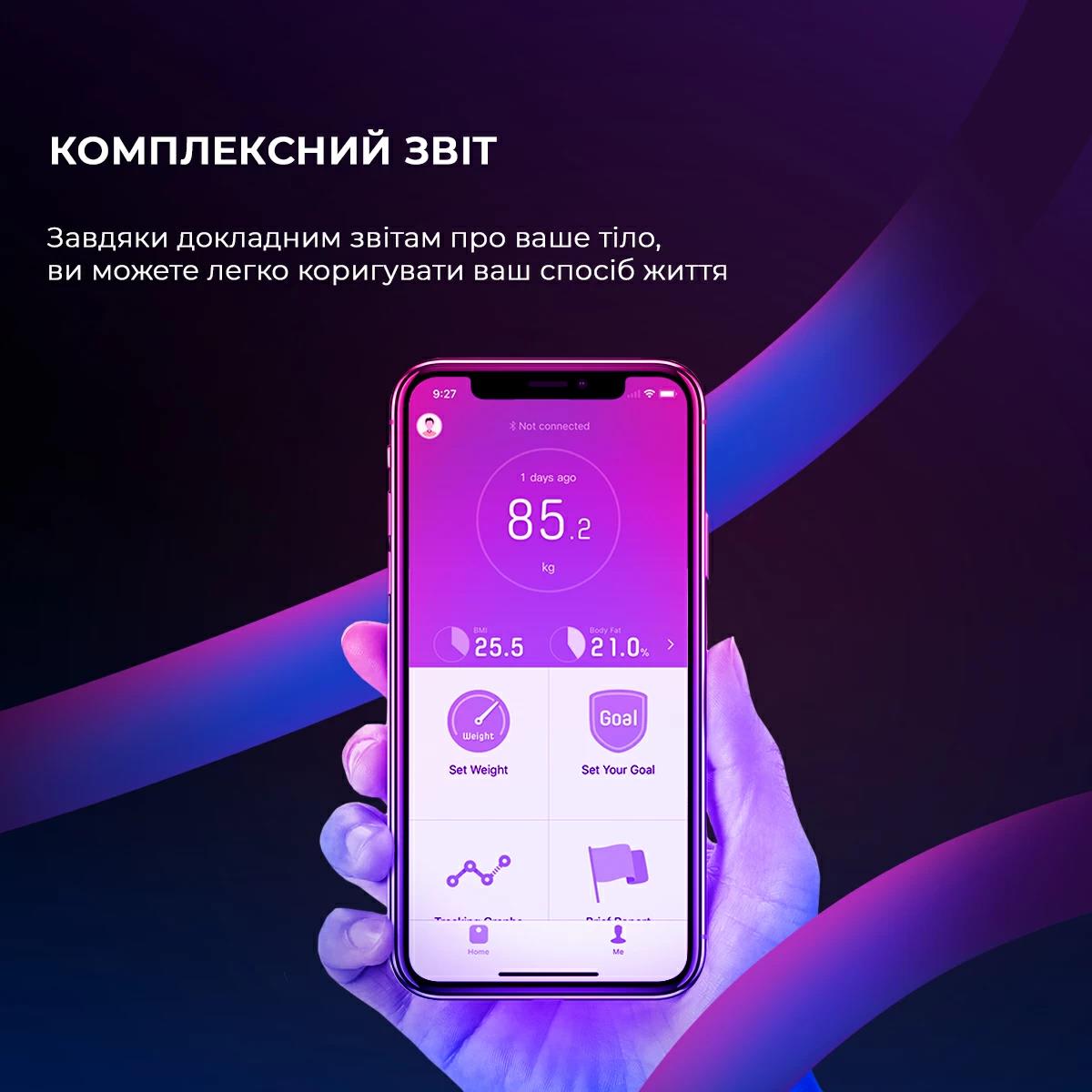 Розумні ваги YUNMAI X Smart Scale YMBS-M268 (Білий) дивитися зображення № 5