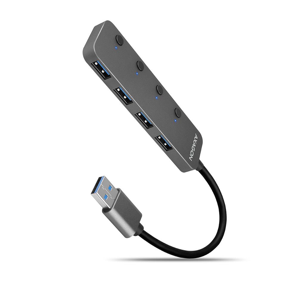 I/O USB HUB SWITCH 4 PORT/0.2 M HUE-MSA AXAGON