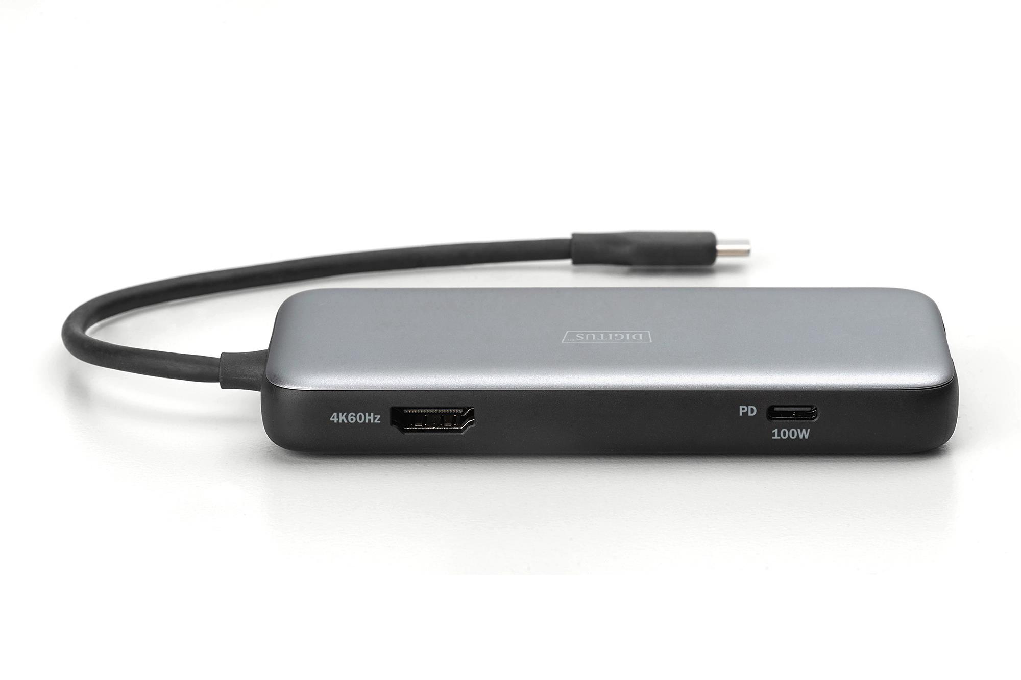 Док-станція USB-C, 7 портів, 1xHDMI, 3xUSB 3.2 Gen 2, 1xRJ45, 1xSD, 1xMicroSD, 1xPD DA-70914 DIGITUS by ASSMANN на малюнкі №5