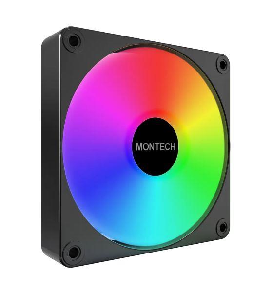 Набір із трьох вентиляторів для корпусу 120MM GF120 V2 ARGB PWM 3I1(B) MONTECH на малюнкі №4