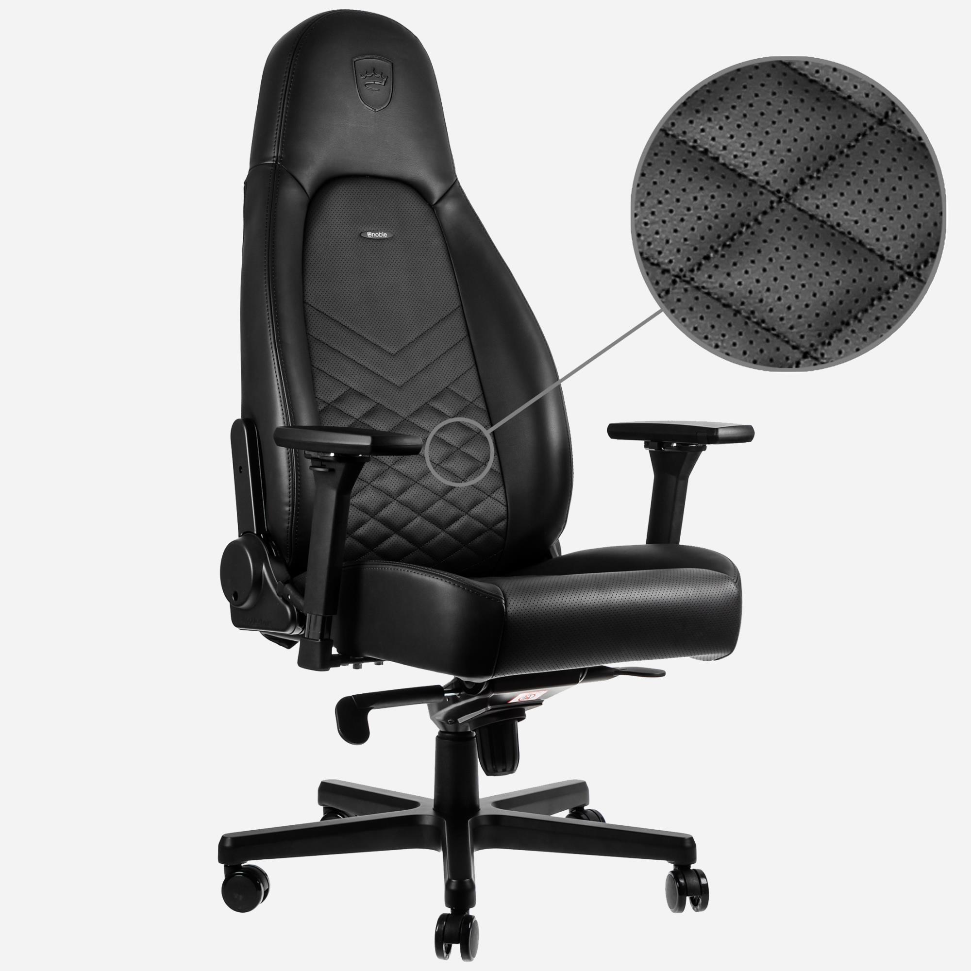 Ігрове крісло Noblechairs ICON штучна шкіра, чорний на малюнкі №1