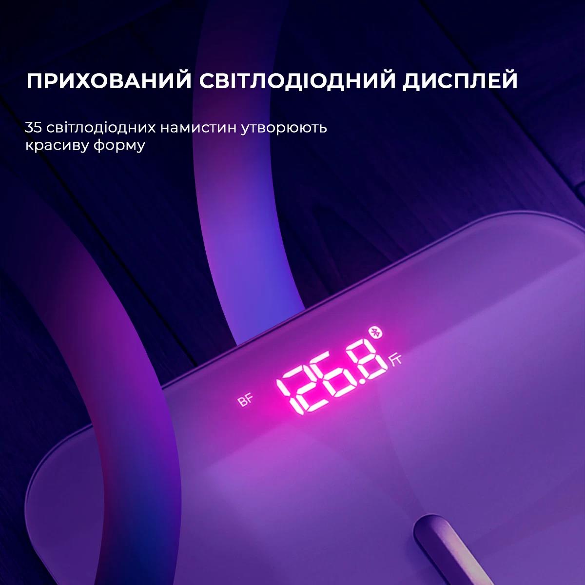 Розумні ваги Yunmai PRO Smart Scale Black M1806CH-BK (Чорний) дивитися зображення № 8