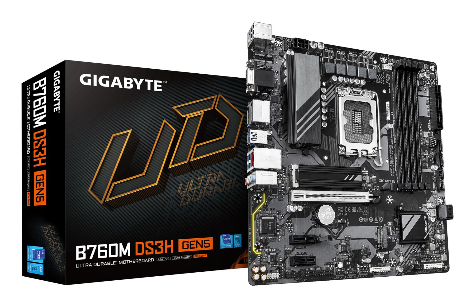 Mainboard|GIGABYTE|Intel B760 Express|LGA1700|Micro-ATX|Memory DDR5|Memory slots 4|B760MDS3HGEN5