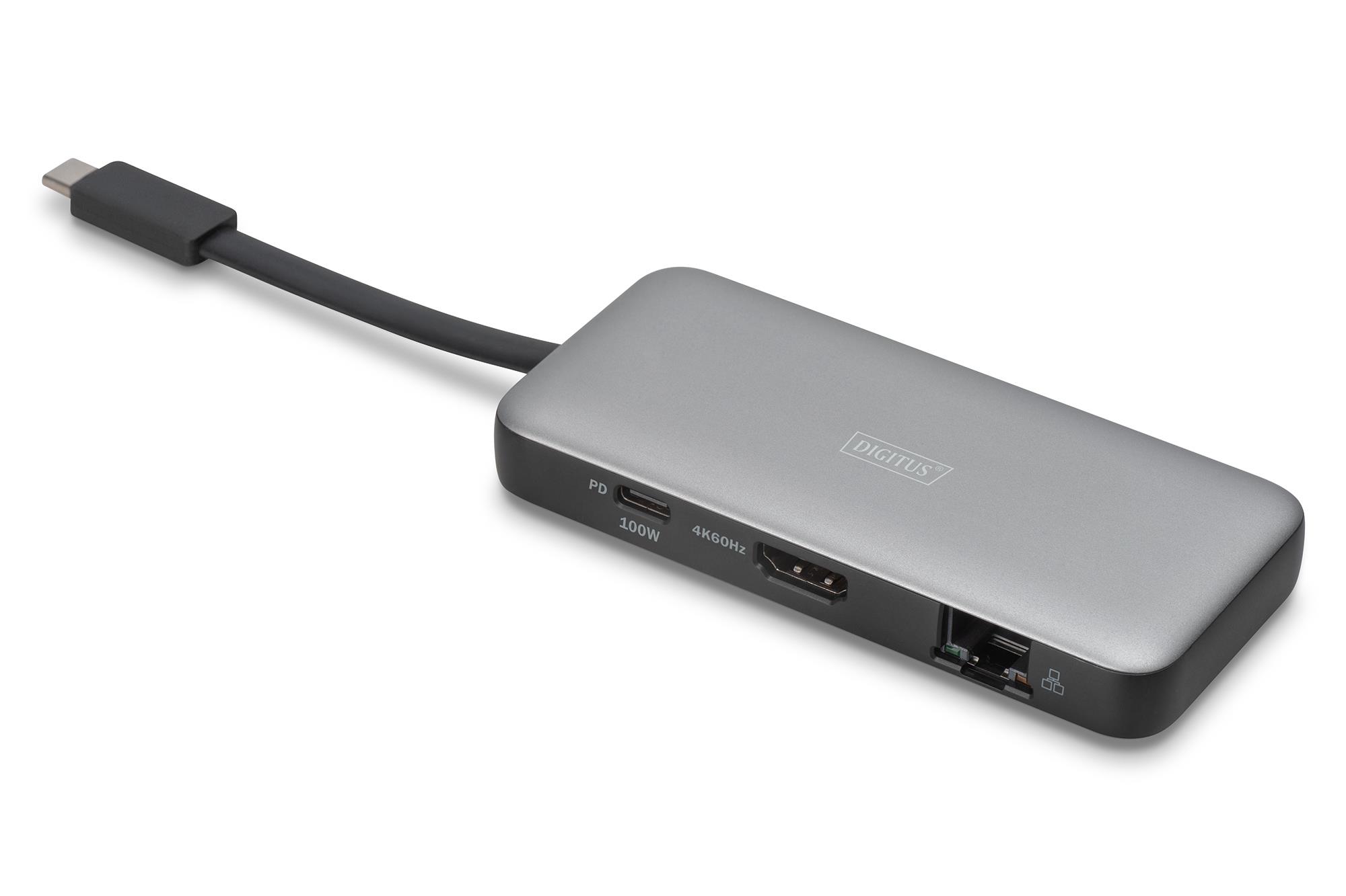 Док-станція USB-C, 7 портів, 1xHDMI, 2xUSB 3.2 Gen 1, 1xRJ45, 1xSD, 1xMicroSD, 1xPD DA-70916 DIGITUS by ASSMANN на малюнкі №7