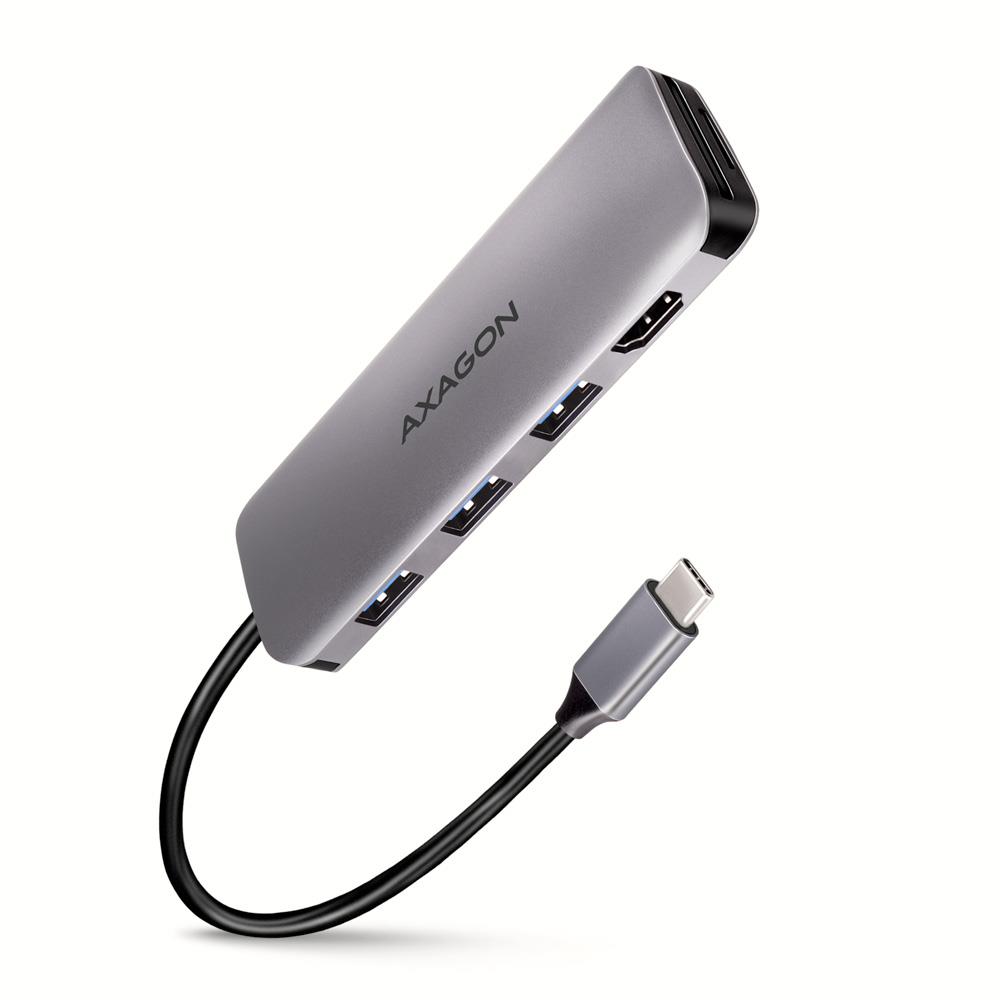 I/O HUB USB-C 5 IN1/0.2 M HMC-HCR3 A AXAGON