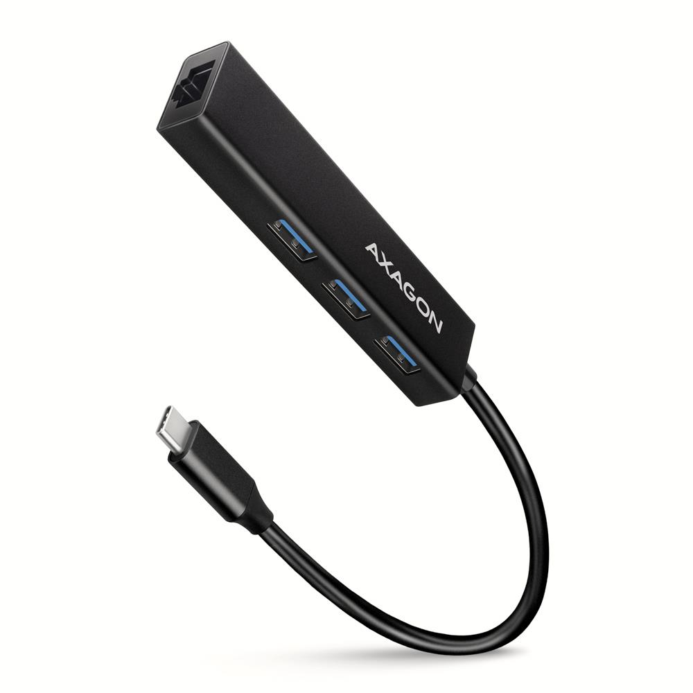 I/O HUB USB-C 4PORT GLAN/0.2 M HMC-GL3 A AXAGON