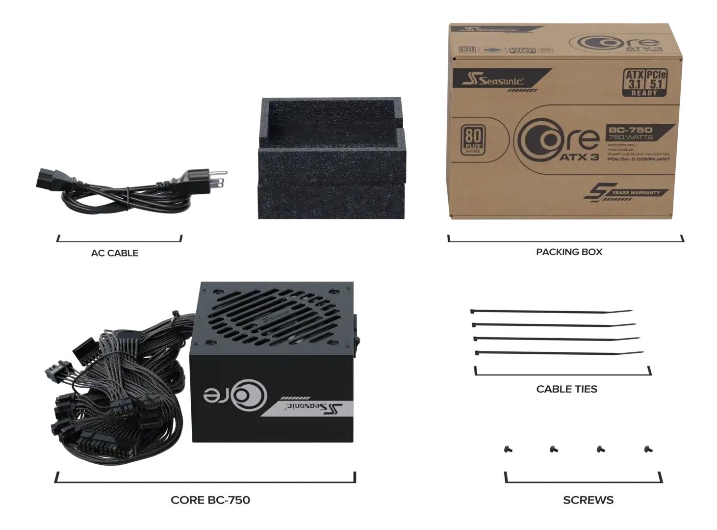 Блок живлення ATX 750W CORE BC-750 ATX31 SEASONIC на малюнкі №14