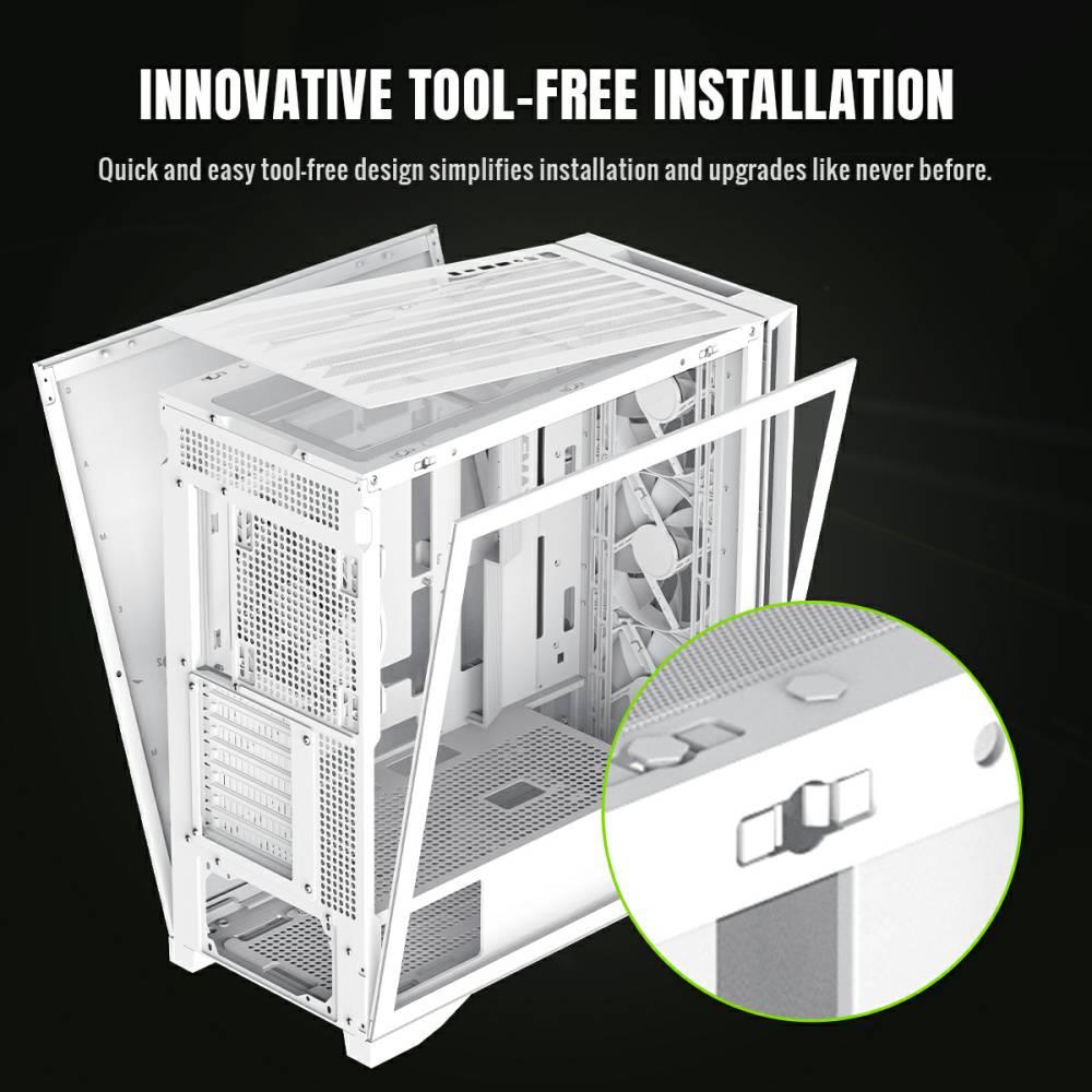 Корпус для компютера ATX W/O PSU LEADER 2 WH GAMEMAX на малюнкі №9