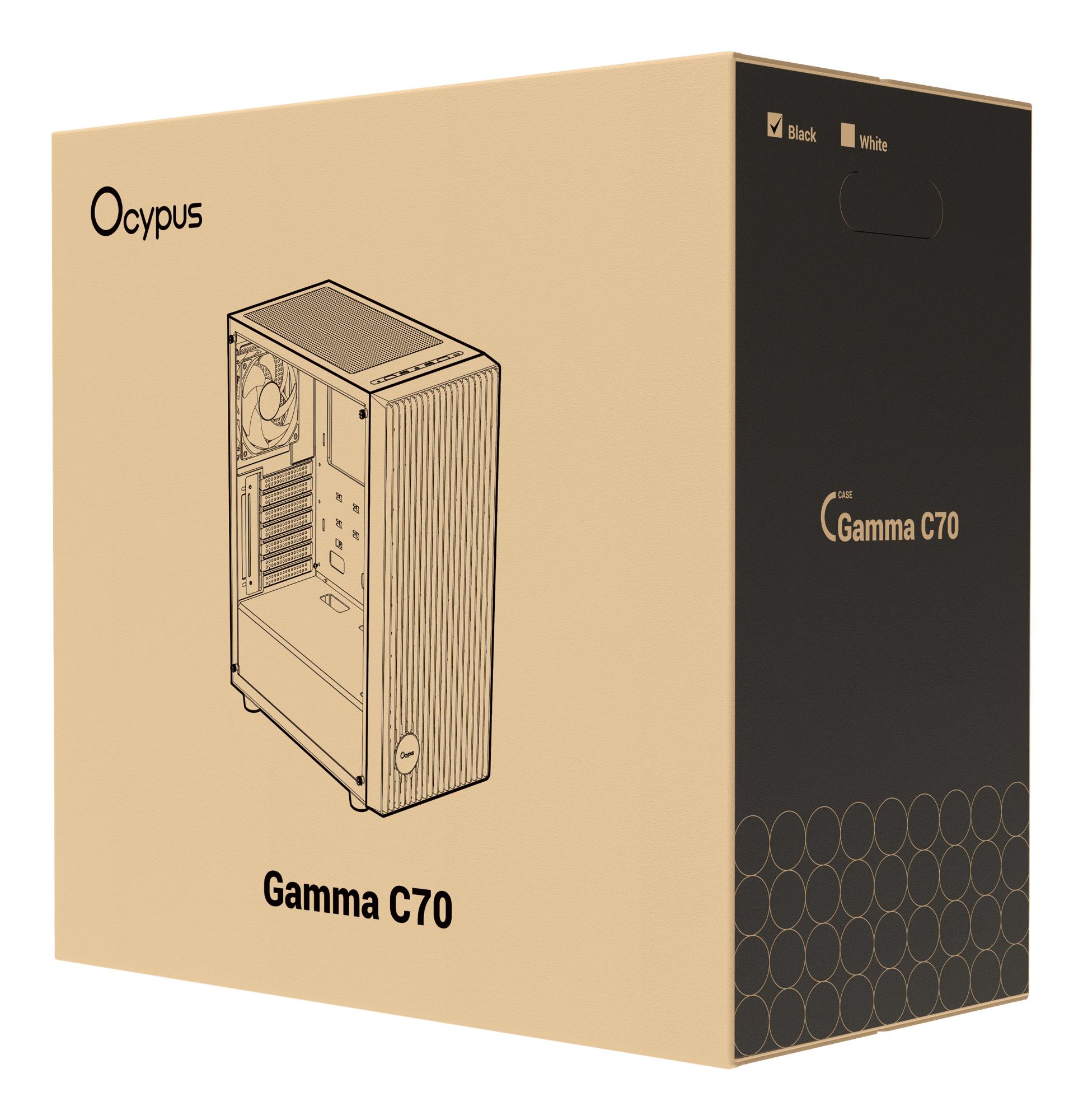 Корпус для компютера ATX W/O PSU GAMMA C70 BK ARGB (GAMMA-C70-BKG400XX-GL) OCYPUS на малюнкі №11