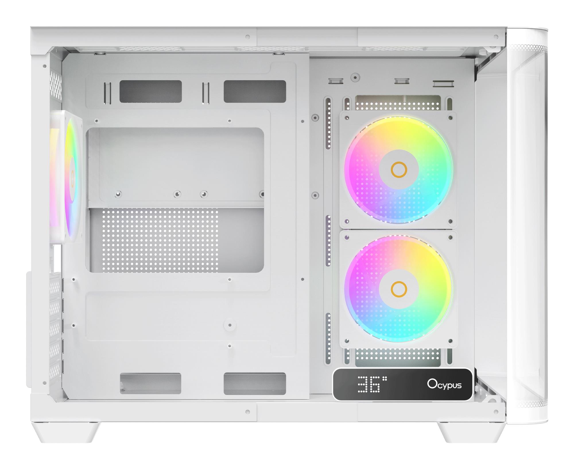 Корпус для компютера IOTA C50 WH CURVE ARGB DIGITAL (IOTA-C50-WHD300CD-GL) OCYPUS на малюнкі №7